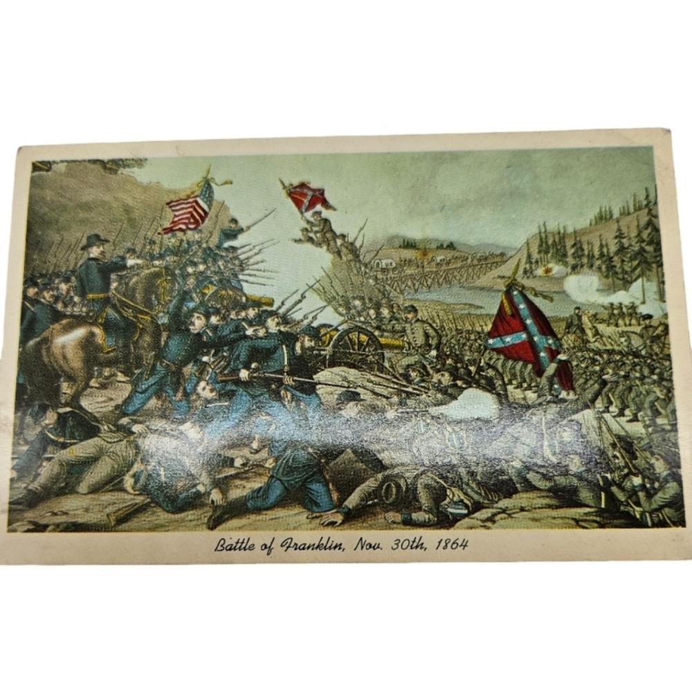 📬 Vintage Unused Postcard Battle of Franklin TN